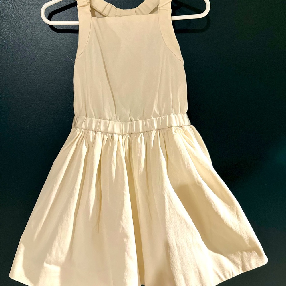 Cream Crewcuts Dress with Tule: 2